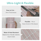 Pegatinas para azulejos autoadhesivas 3D: decoración de pared impermeable para cocina y baño, 30 x 30 cm