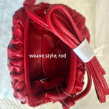 Women's PU Leather Dumpling Shoulder Bag – Elegant Ruched Crossbody & Clutch Handbag