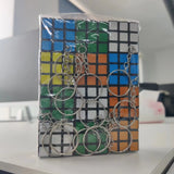 Juego de llaveros con cubo mágico mini 3x3: rompecabezas educativo de 12 piezas y obsequios para fiestas