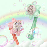 Sunflower Bubble Gun - 23-Hole Automatic Bubble Machine for Kids Outdoor Play