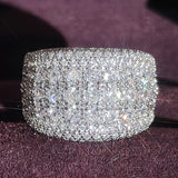 Elegant 925 Sterling Silver Diamond Wedding Ring for Women