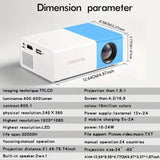 Smart WiFi Projector 1000 Lumens - 4K Support with Auto Focus & Android 12