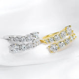 10-Stone Moissanite Eternity Band – D Color VVS1 Wedding Ring in Sterling Silver