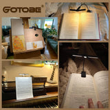 Rechargeable LED Book Light with Adjustable Brightness and Color Modes