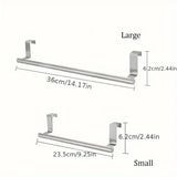Toallero para colgar sobre la puerta: soporte para colgar toallas de acero inoxidable para baño y cocina; diseño que ahorra espacio y no requiere perforaciones