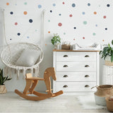 Modern Abstract Vinyl Wall Dot Stickers – Self-Adhesive Decorative Decals for Kids' Rooms & Nurseries