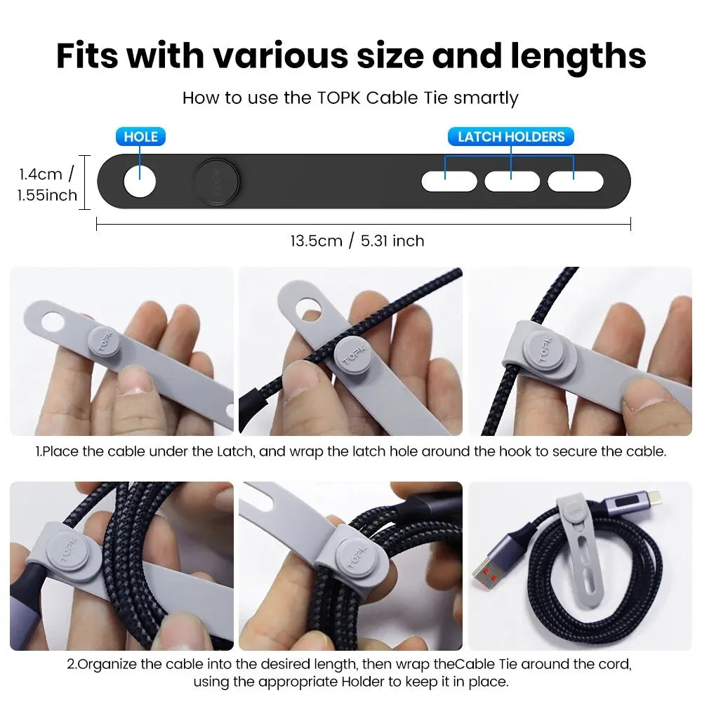 Silicone cable ties – 13.5 x 1.4 cm size and how to fasten