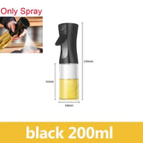 Pulverizador de aceite 2 en 1 de 200/300/500 ml para cocina, pulverizador de aceite, limpiador de aceite, pulverizador de vinagre y salsa de soja, limpiador de contenedores