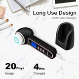 Electric Facial Cleansing Brush & Blackhead Remover with Red and Blue Light Therapy