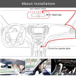 1080P Dual Lens Car Dash Cam with Night Vision & G-Sensor