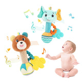 Soft Plush Animal Baby Rattle Toy for Newborns and Infants