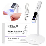 Portable UV LED Nail Lamp with Magnetic Stand & LCD Timer – Wireless Rechargeable Gel Nail Dryer
