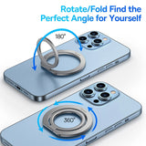 360° Magnetic Phone Ring Holder – Foldable Kickstand with Strong Grip