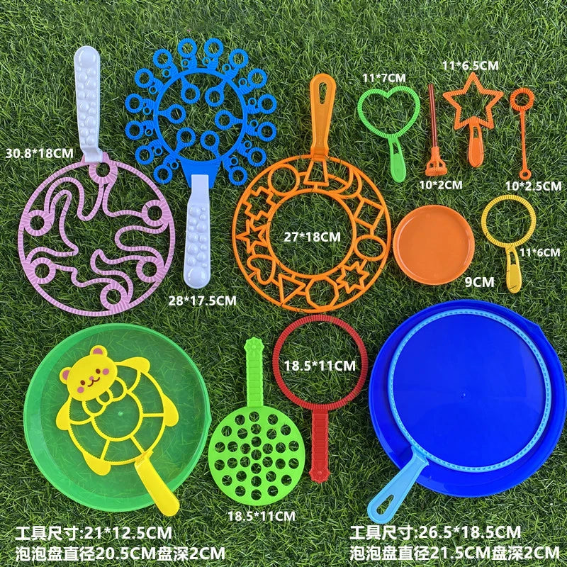 Outdoor Bubble Machine for Kids – Big Bubble Maker Wand Set for Parties & Playtime