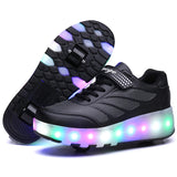 Kids Light-Up Casual Shoes – Unisex Hook & Loop Sneakers for Ages 4-12