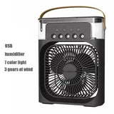 3-in-1 Portable USB Air Cooler - Mini Humidifier Fan with LED Night Light
