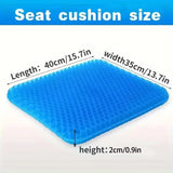 Double Thick Gel Seat Cushion - Breathable Pressure Relief Pad for Car & Office
