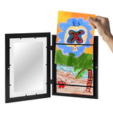 Modern Wall-Mount Art Display Frame – Resin A4 Artwork Storage with Elastic Straps