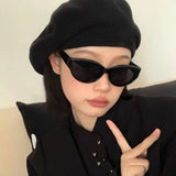 Nuevas gafas de sol con forma de ojo de gato para mujer: diseño vintage ovalado y cuadrado elíptico