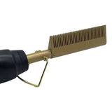 2-in-1 Electric Hot Comb & Hair Straightener - Adjustable Temperature Styling Tool for Wet & Dry Hair