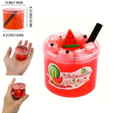 Clear Jelly Cube Crunchy Slime Kit – Soft, Stretchy & Watermelon Scented