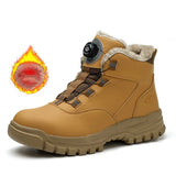 Men’s Ankle Work Boots – Lightweight Microfiber Safety Boots with Plush Lining