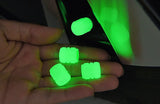 Glow-in-the-Dark Multi-Color Tire Valve Caps – Fluorescent Stem Covers for Cars, Motorcycles & Bicycles