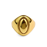 Minimalist Silver Oval Shaped Double Layer Ring – Elegant and Trendy Jewelry for Women