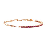Pulsera de cadena de eslabones de cobre con diseño geométrico vintage para mujer: accesorio de moda elegante y moderno