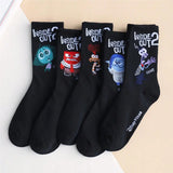 Women's Cartoon Ankle Socks – Soft Breathable Cotton Blend, 5/10 Pair Set for Casual Wear