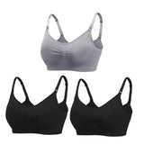 3-Piece Wire-Free Nursing Bra Set – Comfortable Maternity Bra for Breastfeeding Moms
