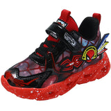 Spiderman LED Light-Up Sneakers for Boys - Anti-Slip Sports Shoes