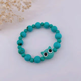 Glow-in-the-Dark Kitten Charm Bracelet for Women