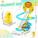 Electric Duck Climbing Toy - Musical LED Slide Track for Toddlers