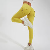 High-Waist Women's Yoga Leggings – Stretchy Pocket Workout Pants for Fitness & Sports
