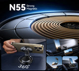 Soporte magnético para coche con carga inalámbrica de 15 W y rotación de 360°