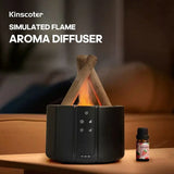Difusor de aroma ultrasónico para fogatas y humidificador de aire, 280 ml, control remoto, efecto de llama