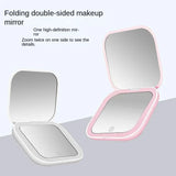 Portable LED Makeup Mirror with 2X Magnification – Compact Travel Vanity Mirror