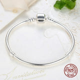 925 Sterling Silver 3MM Snake Chain Bangle Bracelet for Women – Luxury Engagement & Wedding Jewelry