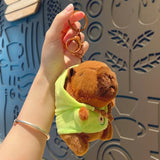 Capybara Plush Toy with Hoodie & Wings - Cute Stuffed Animal Keychain Gift