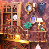 DIY Wooden Miniature Dollhouse Kit with Furniture – Handmade Assembly Model for Teens & Adults