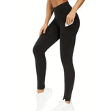 Women's High-Waist Seamless Yoga Leggings with Pocket for Fitness