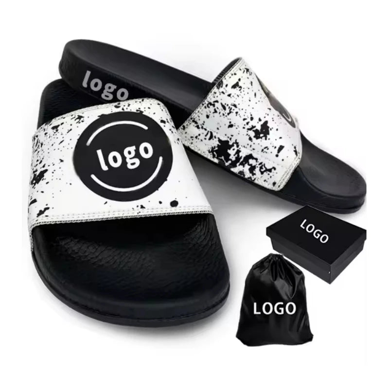 Men’s Street Style Summer Slides – Comfortable PU Slippers for Outdoor Use