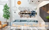 Pegatinas de pared con espejos hexagonales en 3D: decoración moderna para el hogar