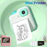 Kids Instant Print Camera with Bluetooth, 24MP Photo & Video, Thermal Printing, Educational Toy for Ages 3+
