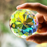 60mm Crystal Mandala Suncatcher – Faceted Glass Rainbow Prism for Home & Garden Décor