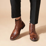 Men’s Faux Leather Chelsea Boots – Classic Ankle Slip-On Boots with PU Insole and TPR Sole
