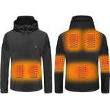 USB Heated Jacket for Men & Women - Smart Winter Heating Coat with Hood for Outdoor Sports