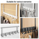 Perchero organizador de 6 ganchos para colgar sobre la puerta: percha para abrigos, sombreros, toallas, artículos de baño y cocina