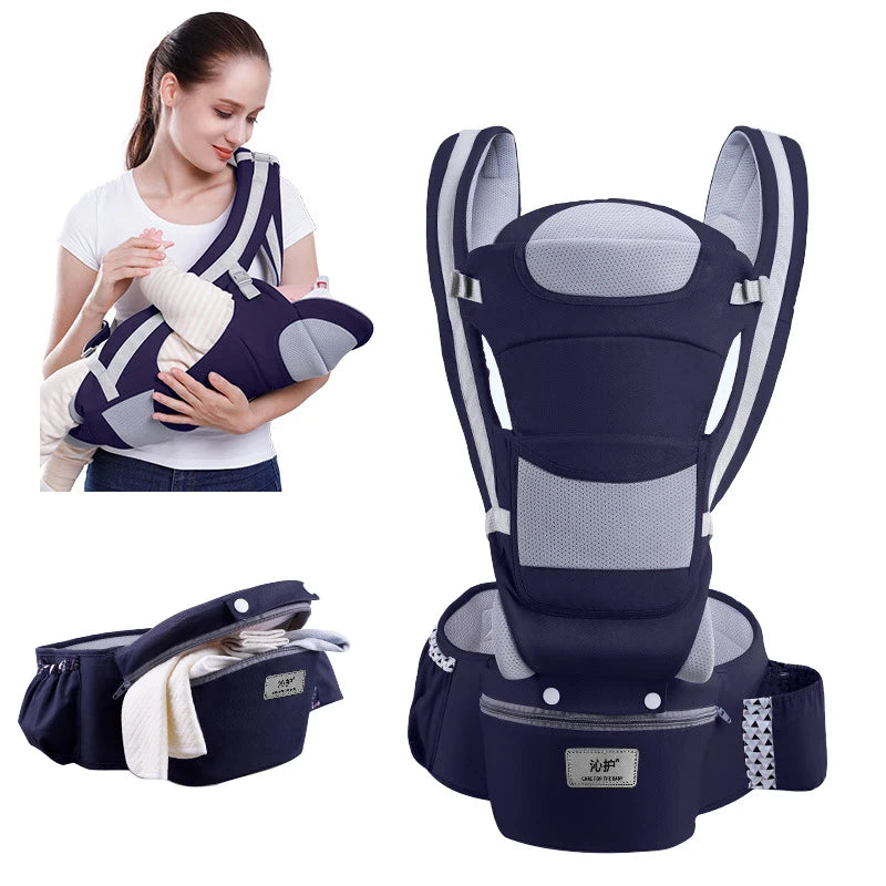 Mochila portabebés multifunción: ajustable, cómoda y versátil para todas las etapas (0 a 48 meses)